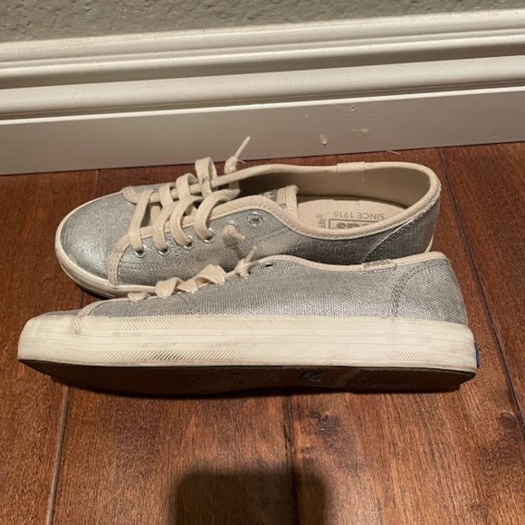 Keds silver sneakers size 5 - Picture 3 of 4